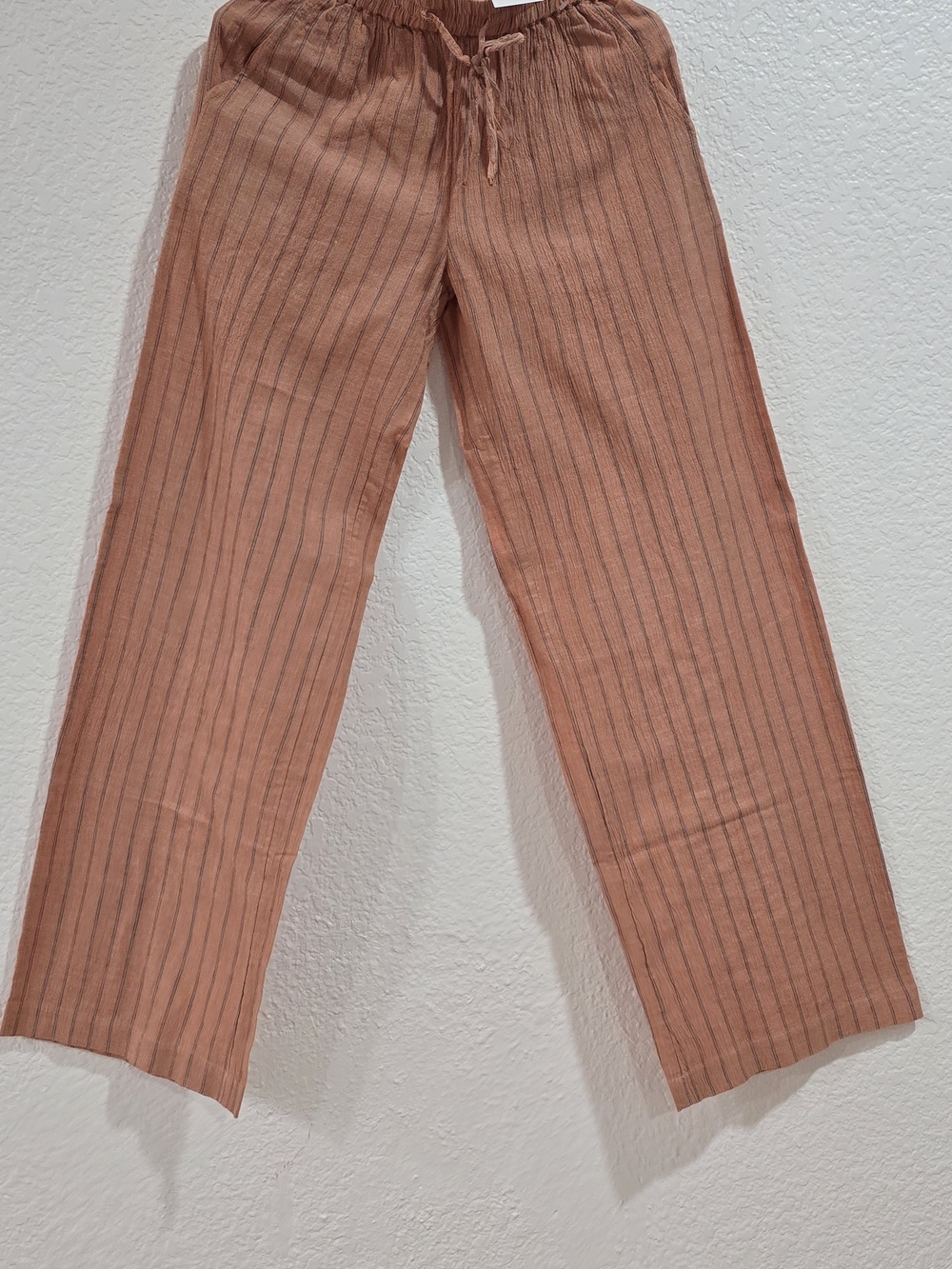 Cotton On Rust Pinstripe Wide-Leg Chinos